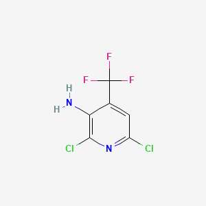 Chemical structure of 2,6-Dichloro-4-(trifluoromethyl)pyridin-3-amine