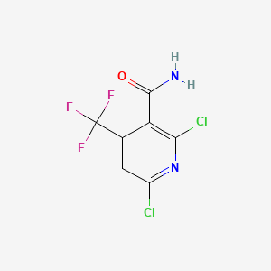 Chemical structure of 2,6-Dichloro-4-(trifluoromethyl)nicotinamide