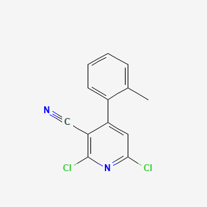 Chemical structure of 2,6-Dichloro-4-(o-tolyl)nicotinonitrile