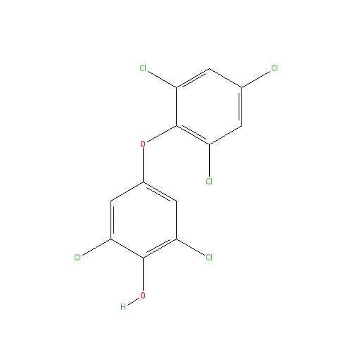 Chemical structure of 2,6-dichloro-4-(2,4,6-trichlorophenoxy)phenol