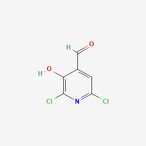 Chemical structure of 2,6-Dichloro-3-hydroxyisonicotinaldehyde