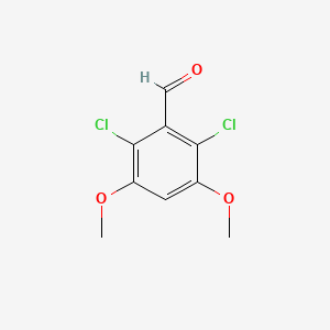 Chemical structure of 2,6-dichloro-3,5-dimethoxybenzaldehyde