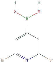 Chemical structure of 2,6-Dibromopyridine-4-boronic acid