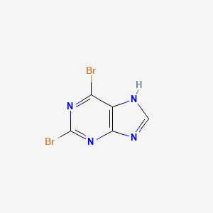 Chemical structure of 2,6-Dibromopurine
