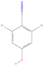Chemical structure of 2,6-Dibromo-4-hydroxybenzonitrile