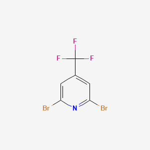Chemical structure of 2,6-Dibromo-4-(trifluoromethyl)pyridine