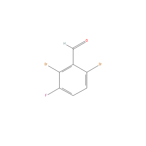 Chemical structure of 2,6-Dibromo-3-fluorobenzaldehyde
