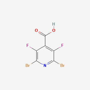 Chemical structure of 2,6-Dibromo-3,5-difluoroisonicotinic acid