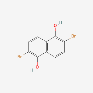 Chemical structure of 2,6-Dibromo-1,5-naphthalenediol