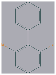 Chemical structure of 2,6-Dibromobiphenyl