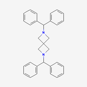 Chemical structure of 2,6-Dibenzhydryl-2,6-diazaspiro[3.3]heptane