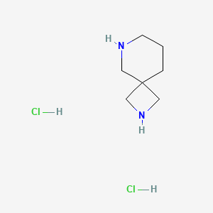 Chemical structure of 2,6-Diazaspiro[3.5]nonane dihydrochloride