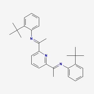 Chemical structure of 2,6-Bis[1-[2-(tert-butylphenyl)imino]ethyl]pyridine