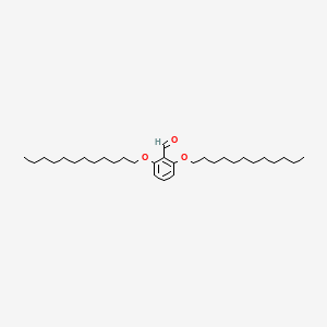 Chemical structure of 2,6-Bis(dodecyloxy)benzaldehyde