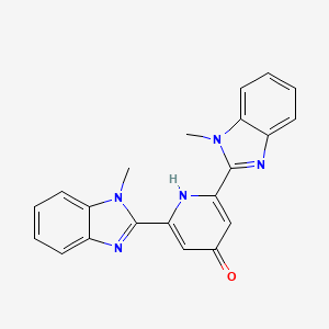 Chemical structure of 2,6-Bis(1-methyl-1H-benzo[d]imidazol-2-yl)pyridin-4-ol