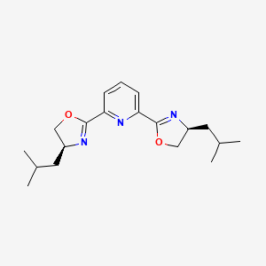 Chemical structure of 2,6-Bis((S)-4-isobutyl-4,5-dihydrooxazol-2-yl)pyridine
