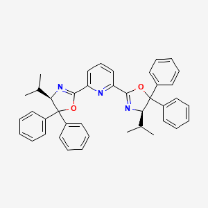 Chemical structure of 2,6-Bis((R)-4-isopropyl-5,5-diphenyl-4,5-dihydrooxazol-2-yl)pyridine