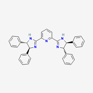 Chemical structure of 2,6-Bis((4S,5S)-4,5-diphenyl-4,5-dihydro-1H-imidazol-2-yl)pyridine