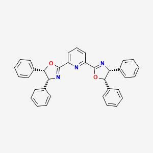 Chemical structure of 2,6-Bis((4R,5S)-4,5-diphenyl-4,5-dihydrooxazol-2-yl)pyridine