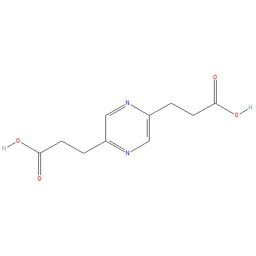 Chemical structure of 2,5-Pyrazinedipropanoic Acid