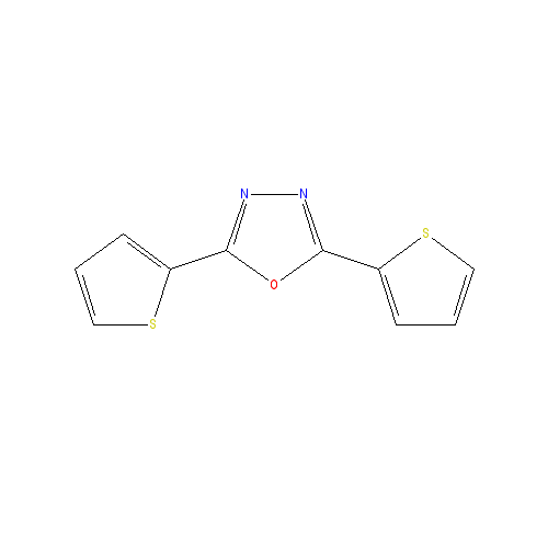 Chemical structure of 2,5-Dithiophen-2-yl-1,3,4-oxadiazole