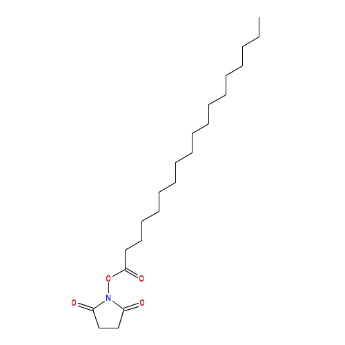 Chemical structure of 2,5-Dioxopyrrolidin-1-yl stearate