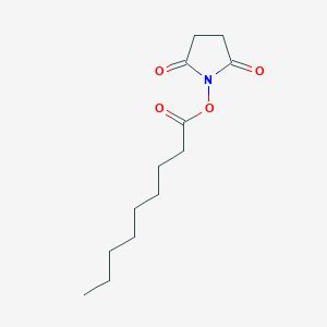 Chemical structure of 2,5-Dioxopyrrolidin-1-yl nonanoate