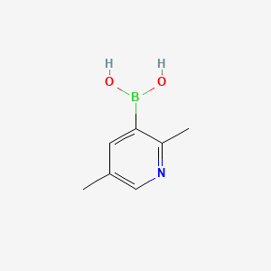 Chemical structure of 2,5-DIMETHYLPYRIDINE-3-BORONIC ACID