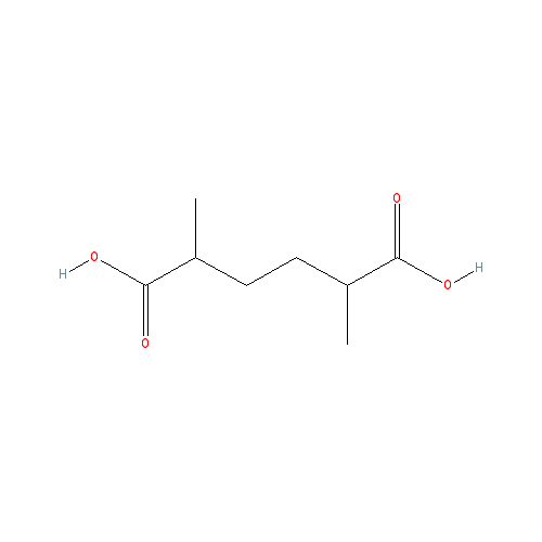 Chemical structure of 2,5-Dimethylhexanedioic acid