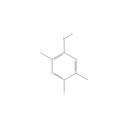 Chemical structure of 2,5-Dimethyl-4-iodophenol