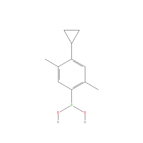 Chemical structure of 2,5-Dimethyl-4-cyclopropylphenylboronic acid