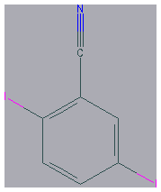 Chemical structure of 2,5-Diiodobenzonitrile