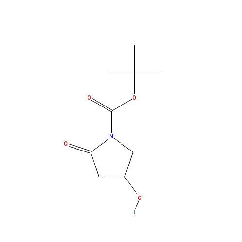 Chemical structure of 2,5-Dihydro-4-hydroxy-2-oxo-1H-pyrrole-1-carboxylic acid 1,1-dimethylethyl ester