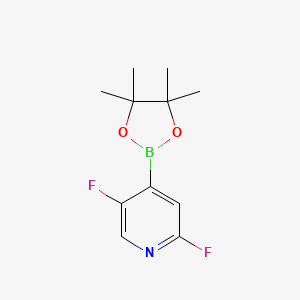 Chemical structure of 2,5-Difluoropyridine-4-boronic acid, pinacol estser