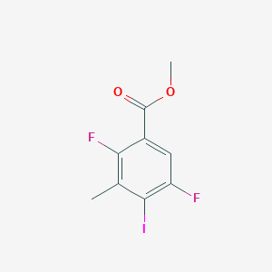 Chemical structure of Methyl 2,5-difluoro-4-iodo-3-methylbenzoate