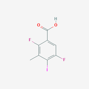 Chemical structure of 2,5-Difluoro-4-iodo-3-methylbenzoic acid
