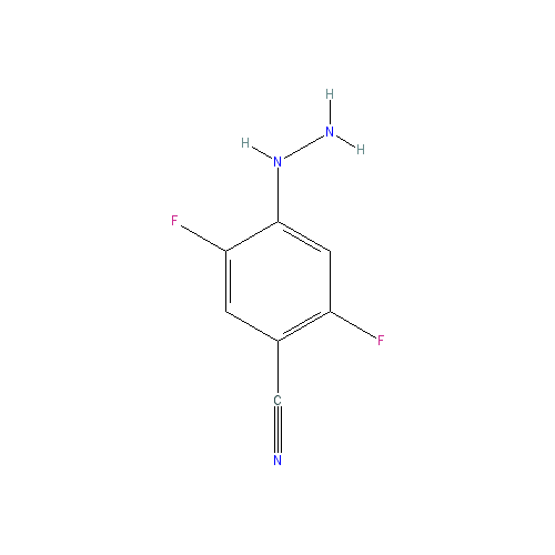 Chemical structure of 2,5-Difluoro-4-hydrazinylbenzonitrile