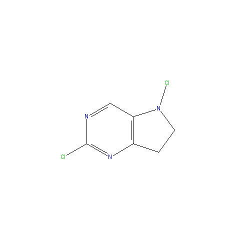 Chemical structure of 2,5-Dichloro-7H-pyrrolo[2,3-d]pyrimidine