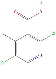 Chemical structure of 2,5-Dichloro-4,6-dimethylnicotinic Acid