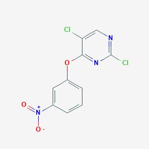 Chemical structure of 2,5-Dichloro-4-(3-nitrophenoxy)pyrimidine