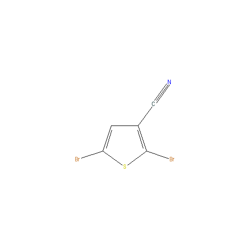 Chemical structure of 2,5-Dibromothiophene-3-carbonitrile