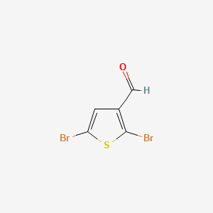 Chemical structure of 2,5-Dibromothiophene-3-carbaldehyde