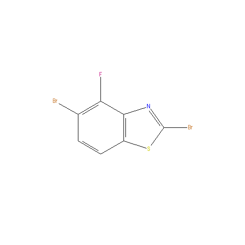 Chemical structure of 2,5-Dibromo-4-fluorobenzo[d]thiazole