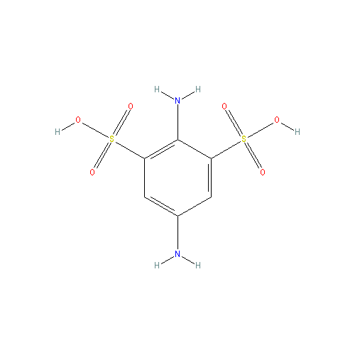 Chemical structure of 2,5-Diaminobenzene-1,3-disulfonic acid
