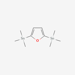 Chemical structure of 2,5-Bis(trimethylstannyl)furan