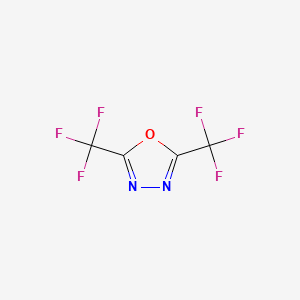 Chemical structure of 2,5-Bis(trifluoromethyl)-1,3,4-oxadiazole