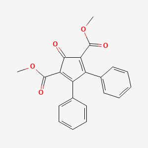 Chemical structure of 2,5-Bis(methoxycarbonyl)-3,4-diphenylcyclopentadienone