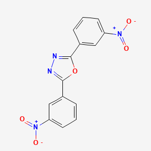 Chemical structure of 2,5-Bis(3-nitrophenyl)-1,3,4-oxadiazole