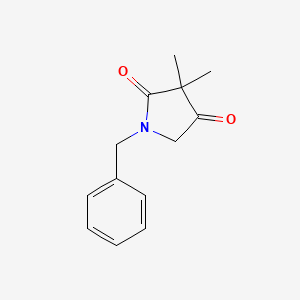 Chemical structure of 1-Benzyl-3,3-dimethylpyrrolidine-2,4-dione