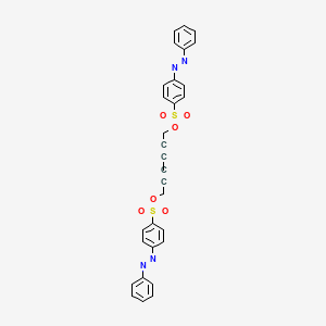 Chemical structure of 2,4-Hexadiyne-1,6-diol Bis(azobenzene-4-sulfonate)